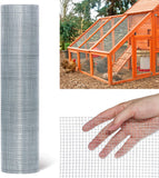 48'' x 100' Welded Cage Wire Chicken Fence Mesh Hardware Cloth 1/4 inch Square 23 Gauge Galvanized Wire Mesh - FOXIVO