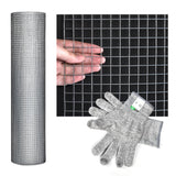 36'' x 100' Welded Cage Wire Chicken Fence Mesh Hardware Cloth 1/4 inch Square 23 Gauge Galvanized Wire Mesh - FOXIVO